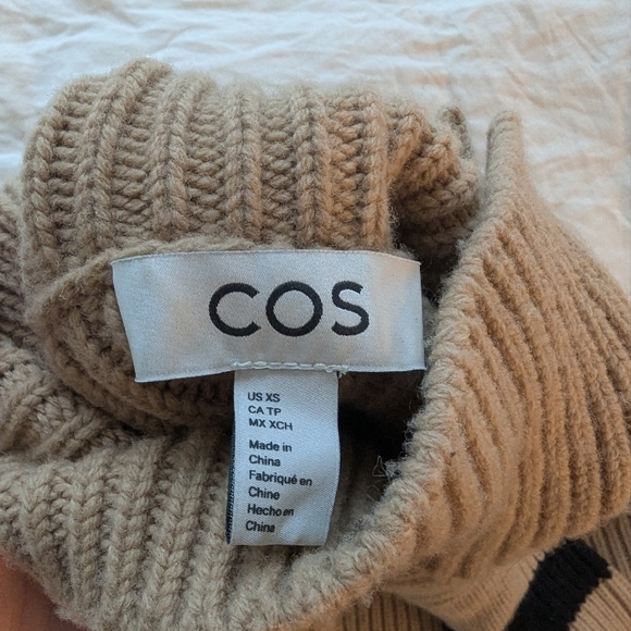 COS womens  Black and beige striped Sweater - Picture 2 of 5